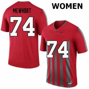 Women's Ohio State Buckeyes #74 Jack Mewhort Throwback Nike NCAA College Football Jersey Classic ULD3244KF